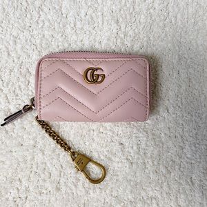 GUCCI Matelassé leather coin keychain NEVER USED